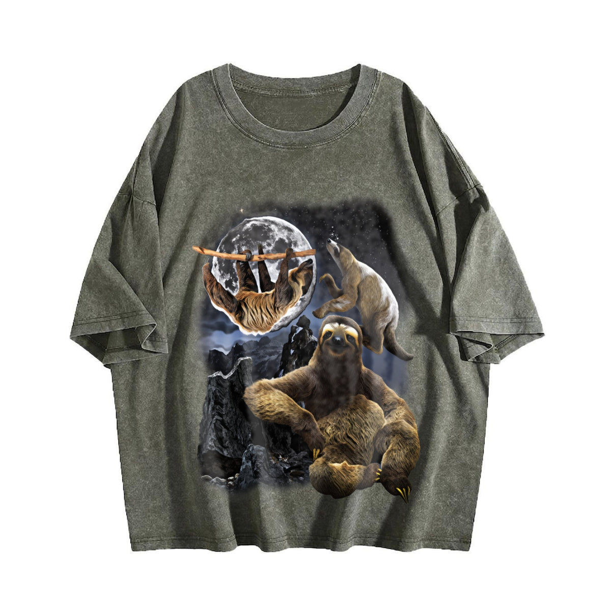 Three Sloths 90s Vintage Washed T-Shirt product image 4