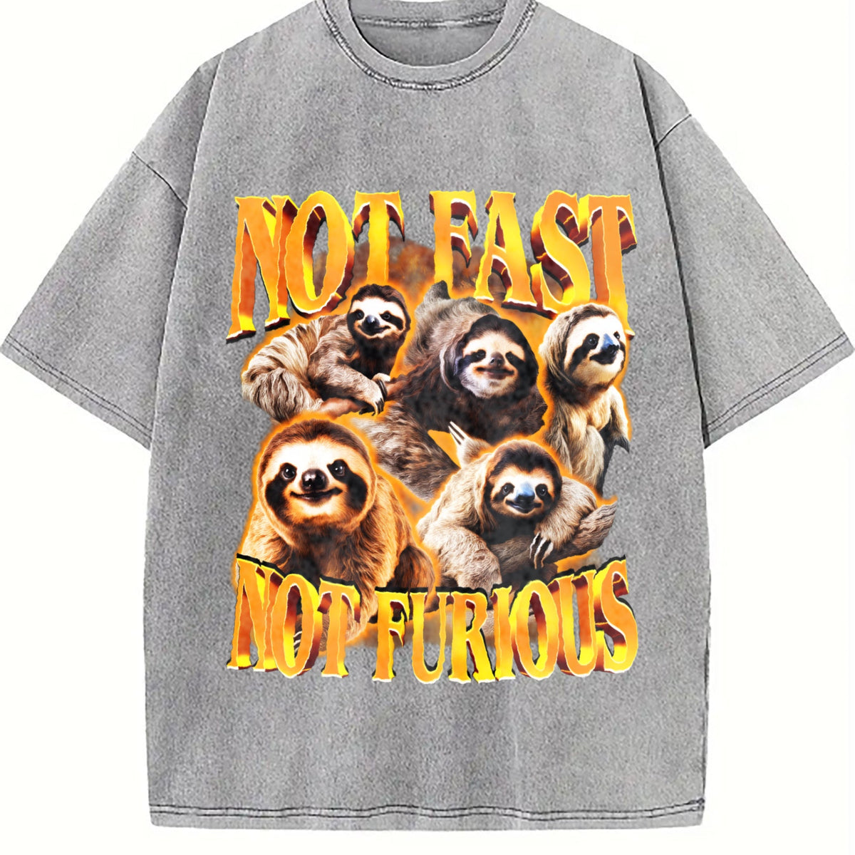 Not Fast Furious 90s Vintage Washed T-Shirt product image 5