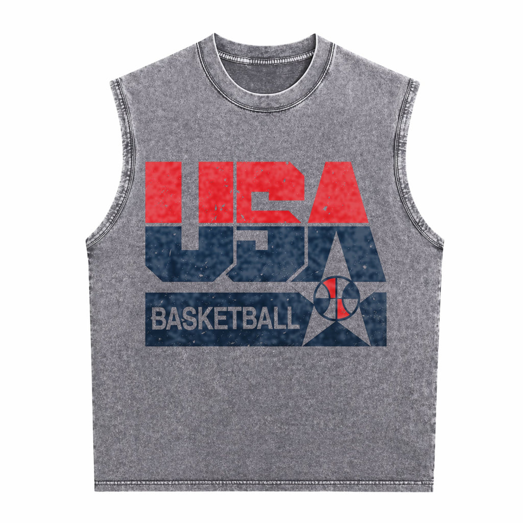 Summer USA Basketball Men's Washed Tank Top