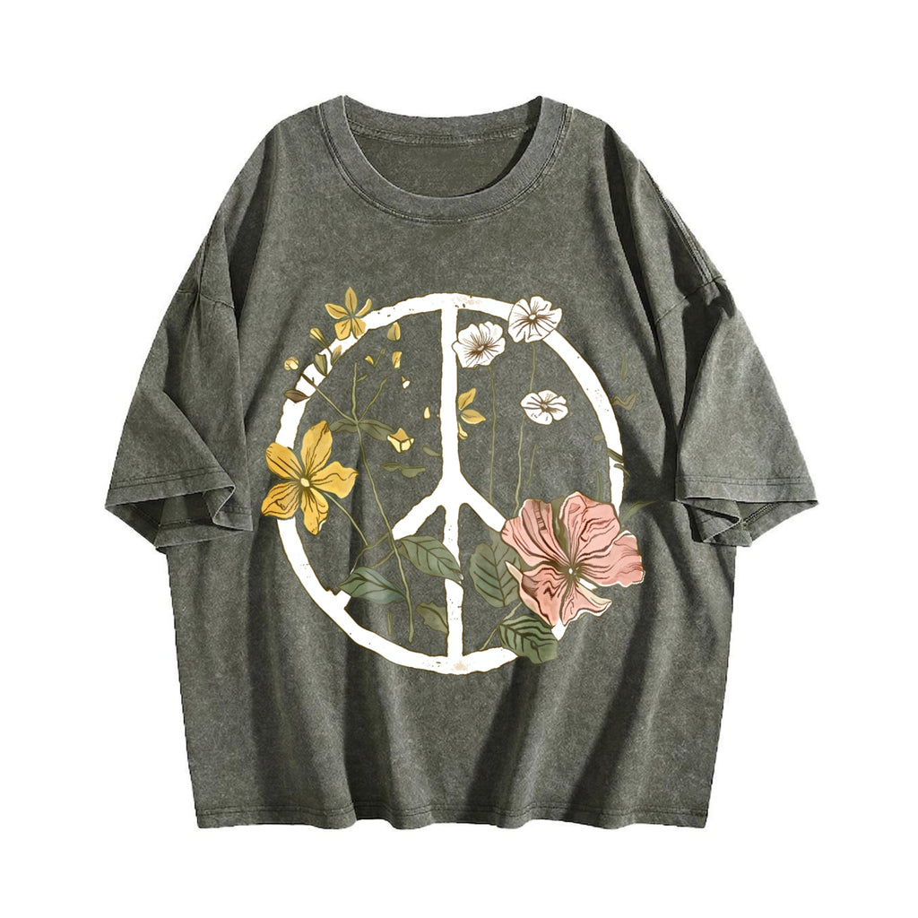 Bohemian - Floral Vintage Washed T-Shirt product image 4