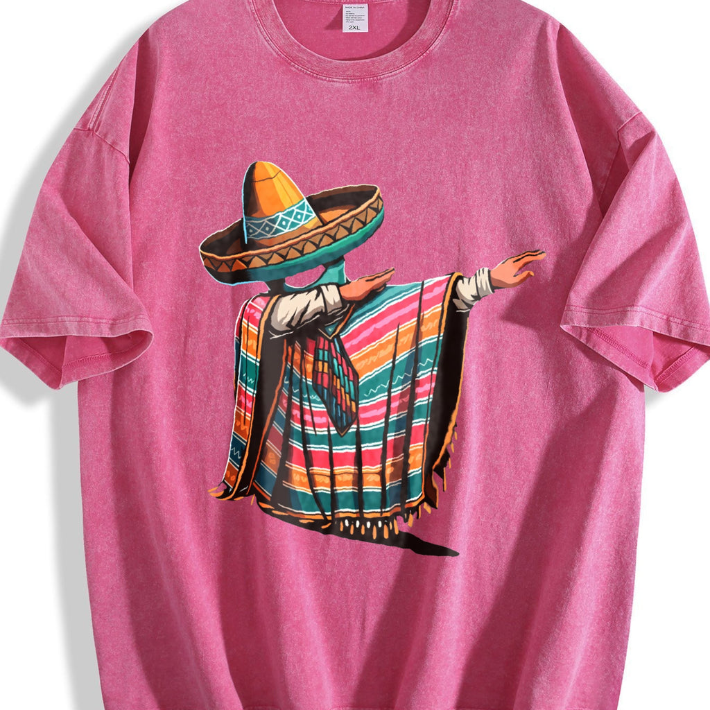 Dabbing Sombrero and Poncho Vintage Washed T-Shirt product image 5