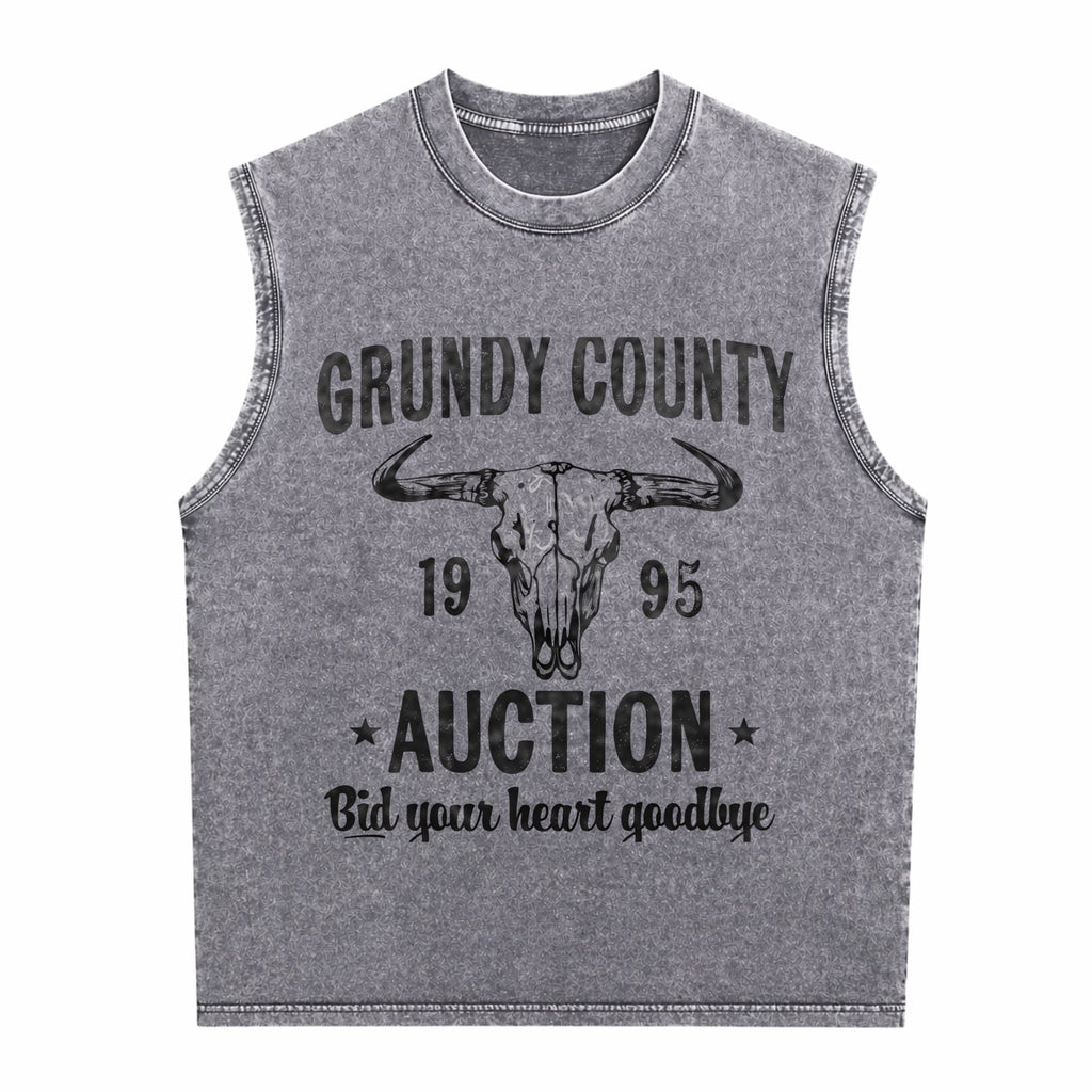 Grundy County Auction Inspired Concert Men's Washed Tank Top