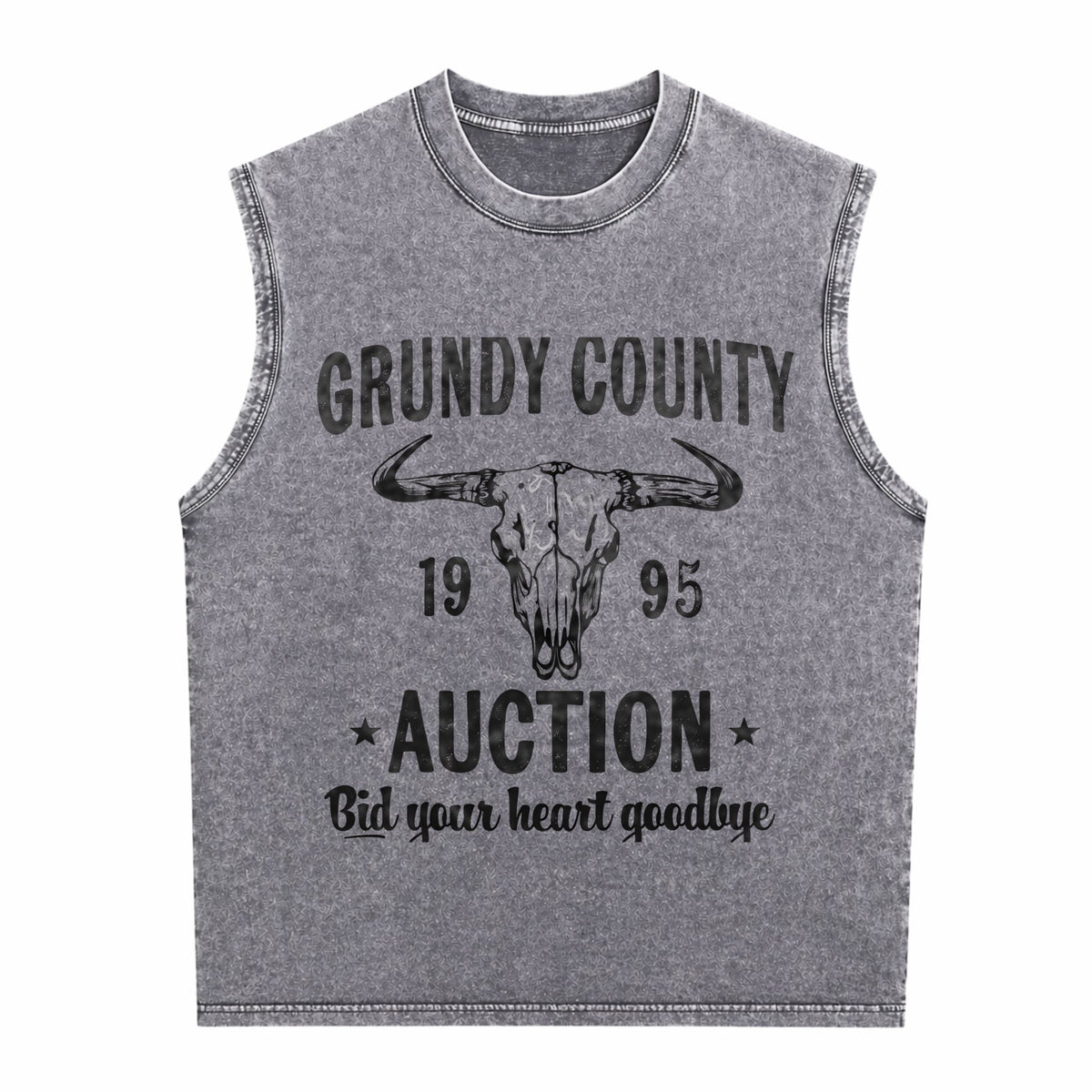 Grundy County Auction Inspired Concert Men's Washed Tank Top