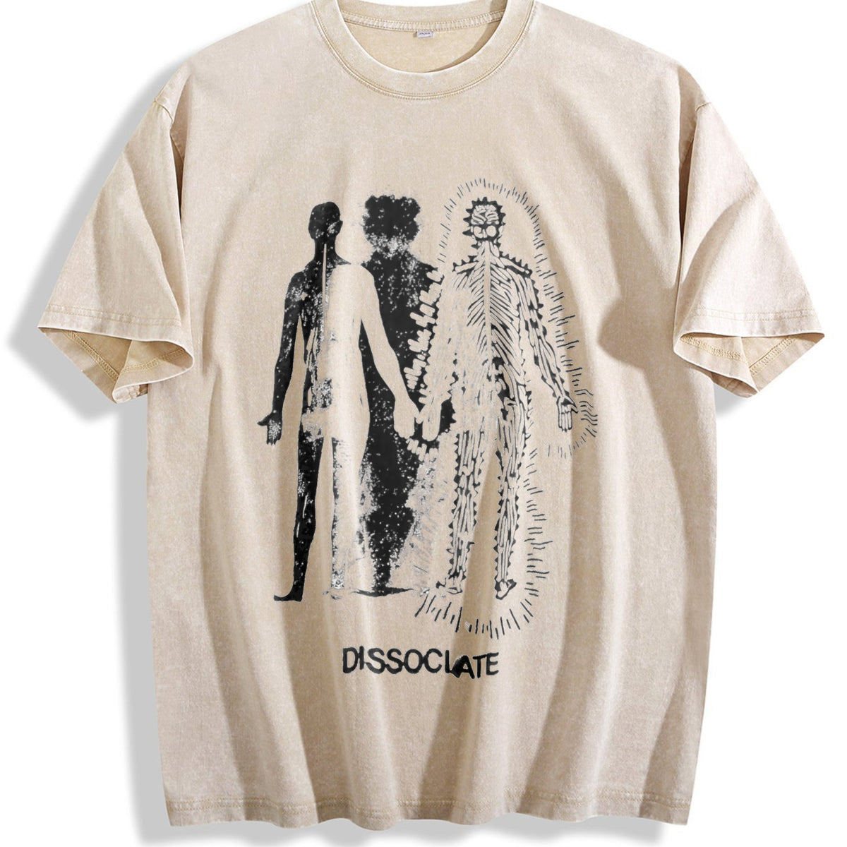 Dissociate Dissociative Portrait Vintage Washed T-Shirt product image 1