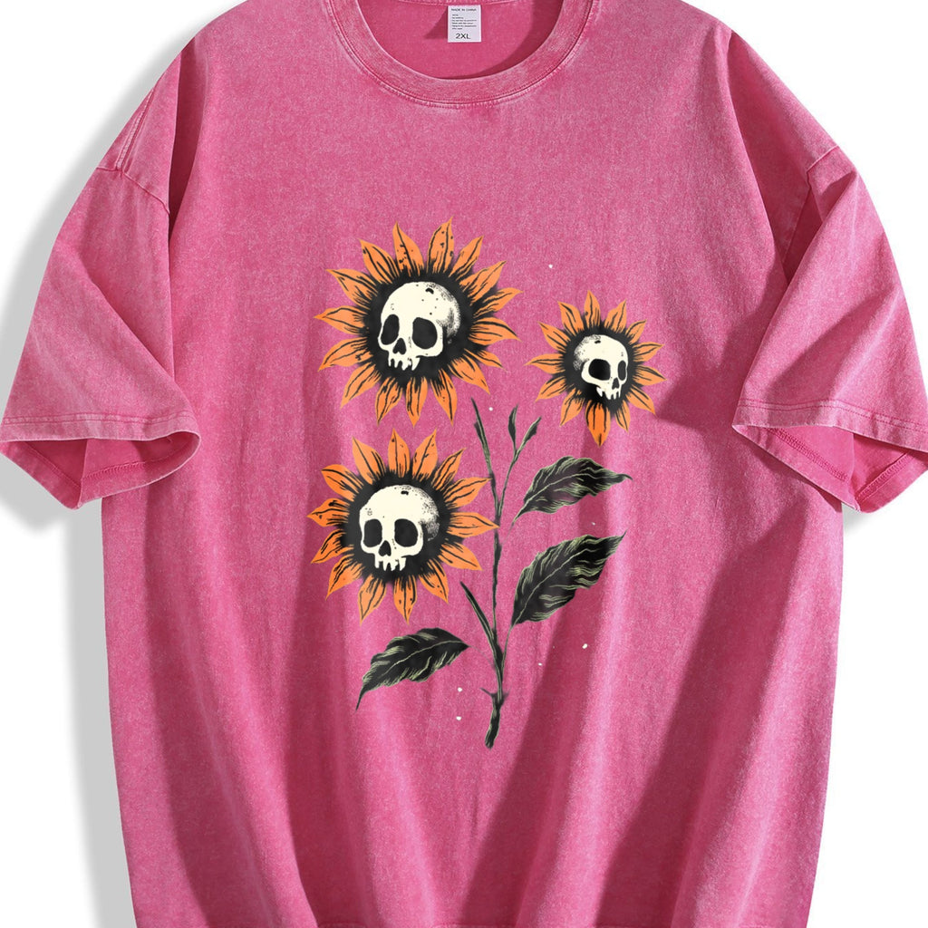 Skull Sunflowers Gothic Goth Creepy Cute Alt Grunge Y2K product image 5