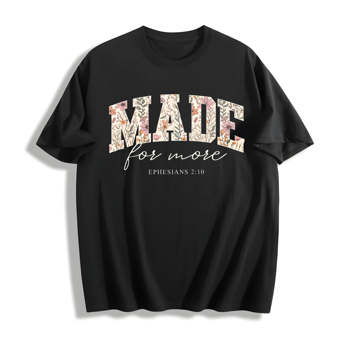 Floral & Letter Cotton T-Shirt product image 1