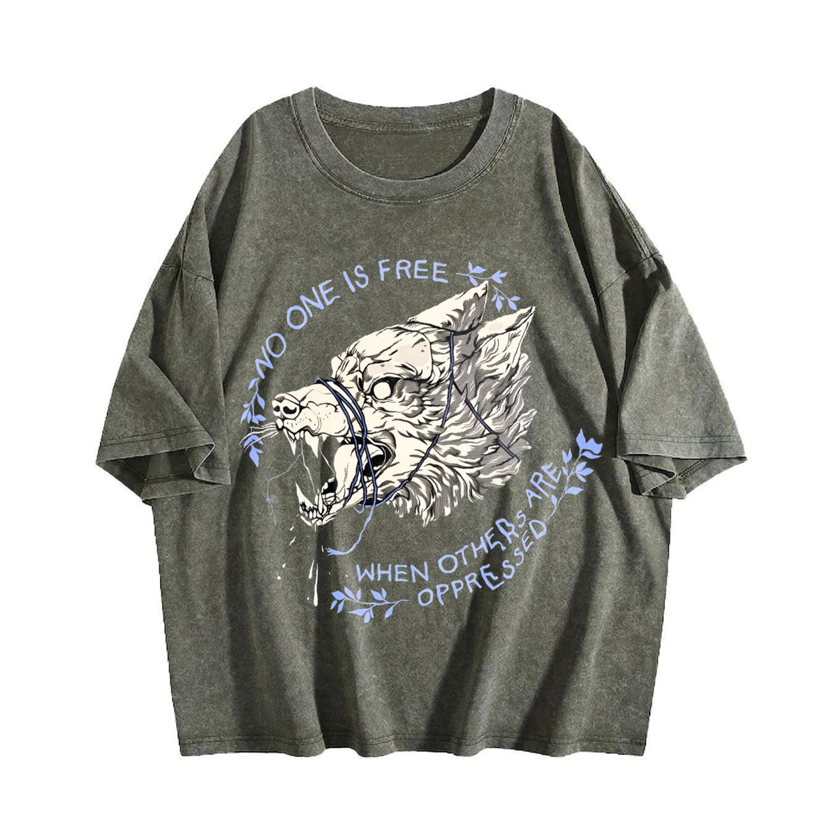 Faded Pure With A Wolf Head Vintage Washed T-Shirt product image 4