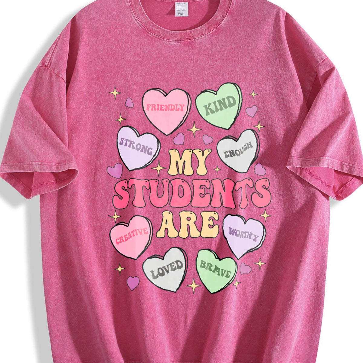 My Students Are My Valentines Vintage Washed T-Shirt product image 5
