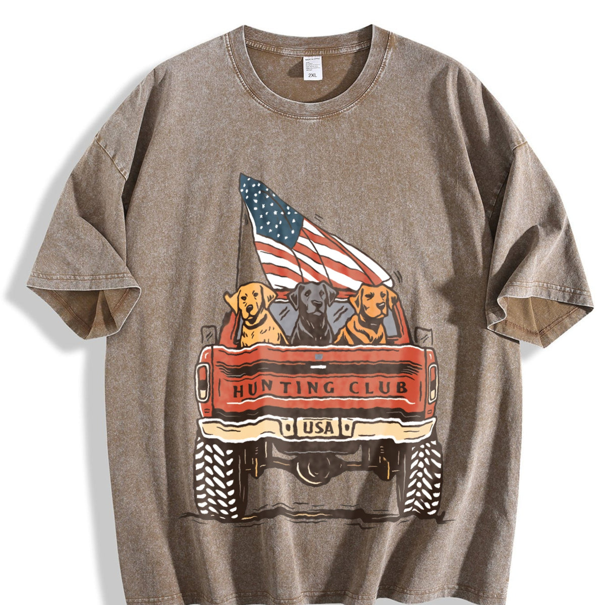 Labrador Hunting Club Patriotic Dog Lover USA Flag Vintage product image 3