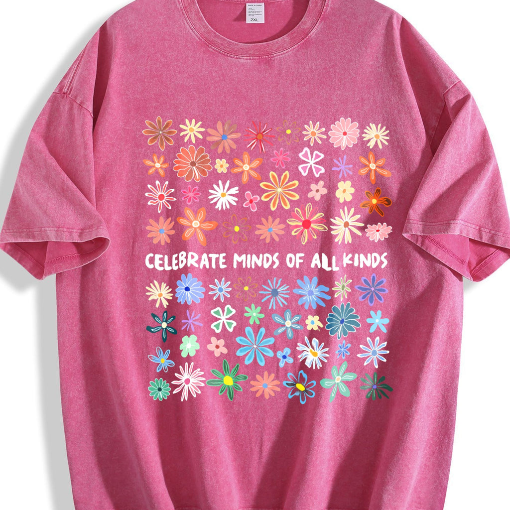 Celebrate Minds Of All Kinds Vintage Washed T-Shirt product image 5