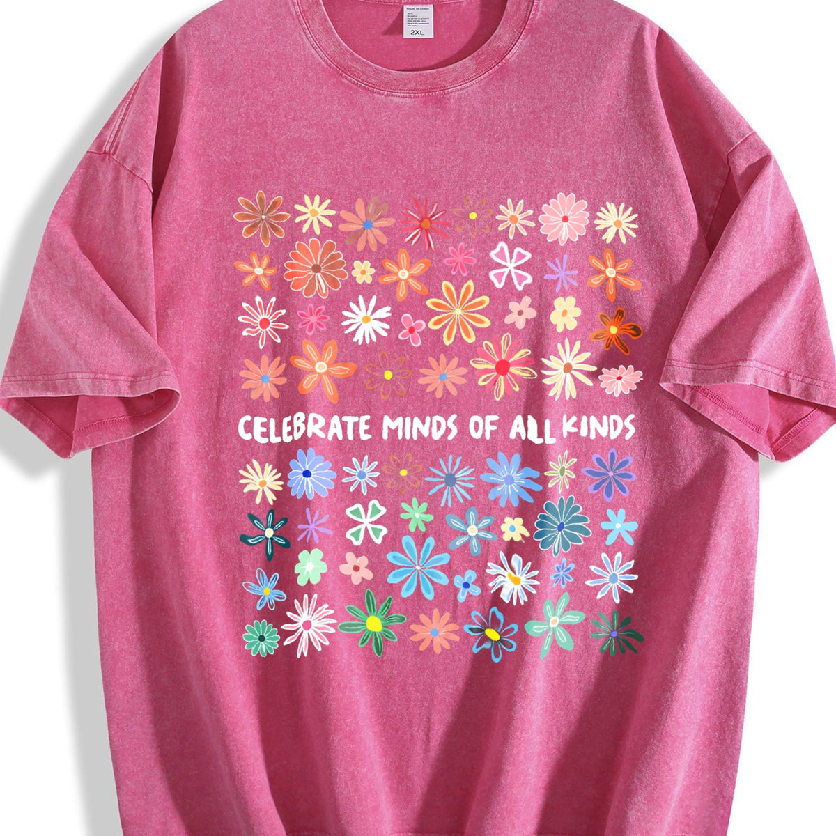 Celebrate Minds Of All Kinds Vintage Washed T-Shirt product image 5