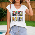 Villain Character Collage Women's V-Neck Tank Top