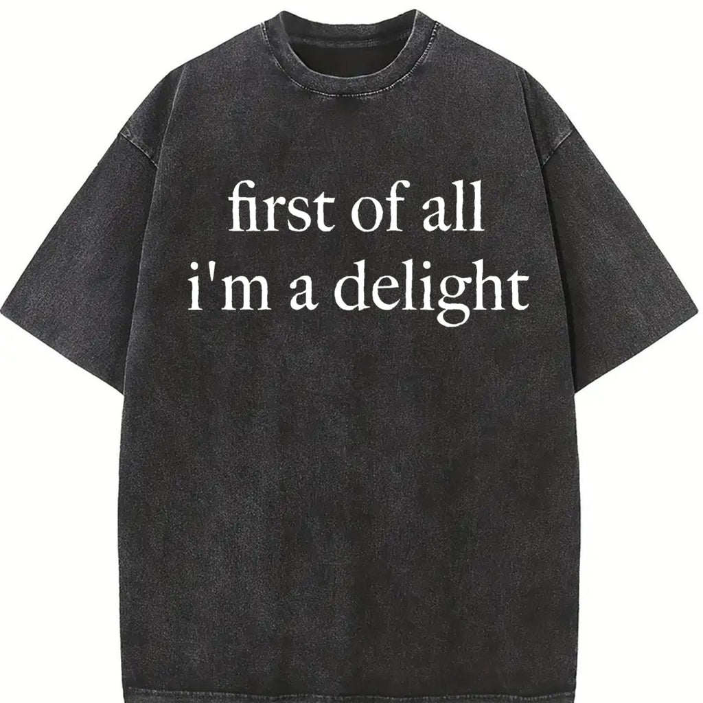 First Of All I'm A Delight Vintage Washed T-Shirt product image 2