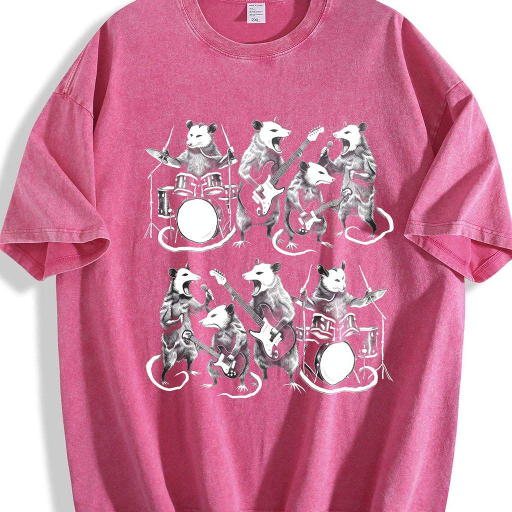 Possum Rock Band Vintage Washed T-Shirt product image 7