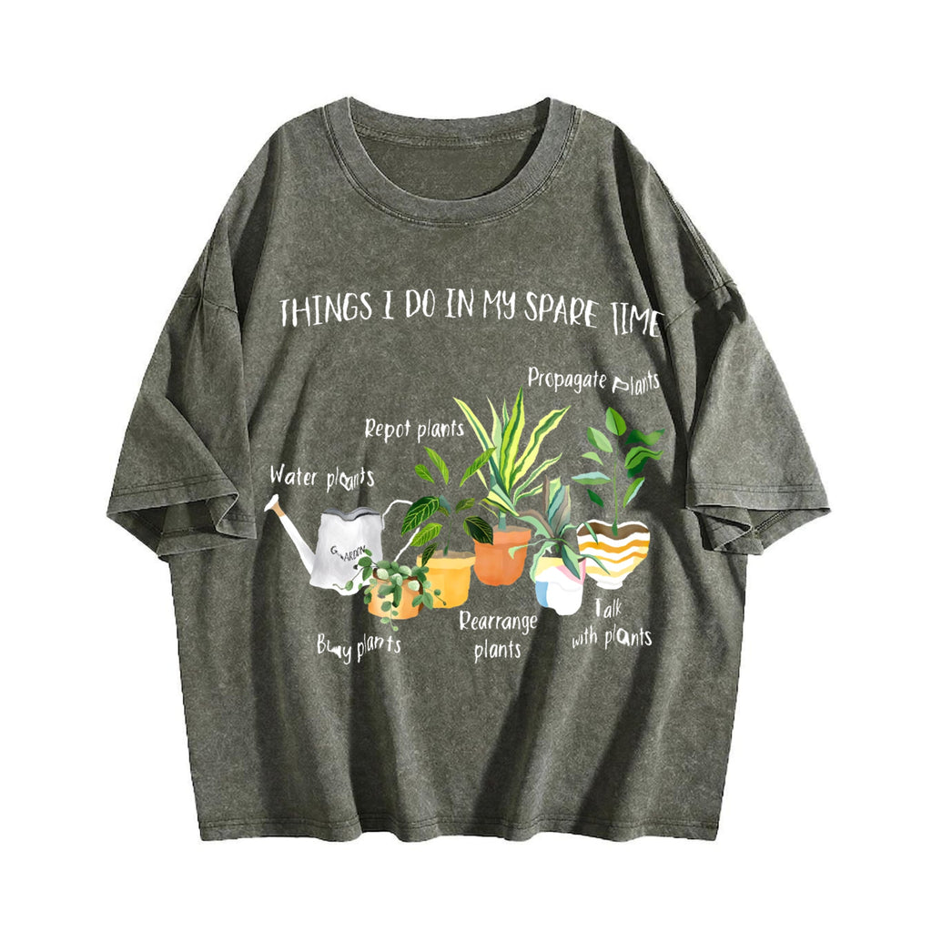 Plant Parent Humor Vintage Washed T-Shirt product image 4