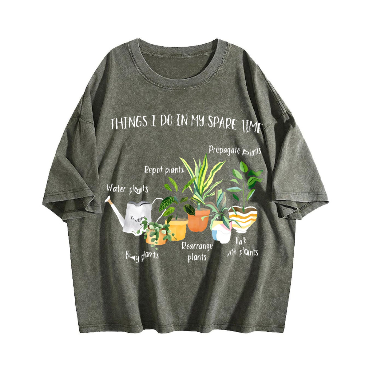Plant Parent Humor Vintage Washed T-Shirt product image 4