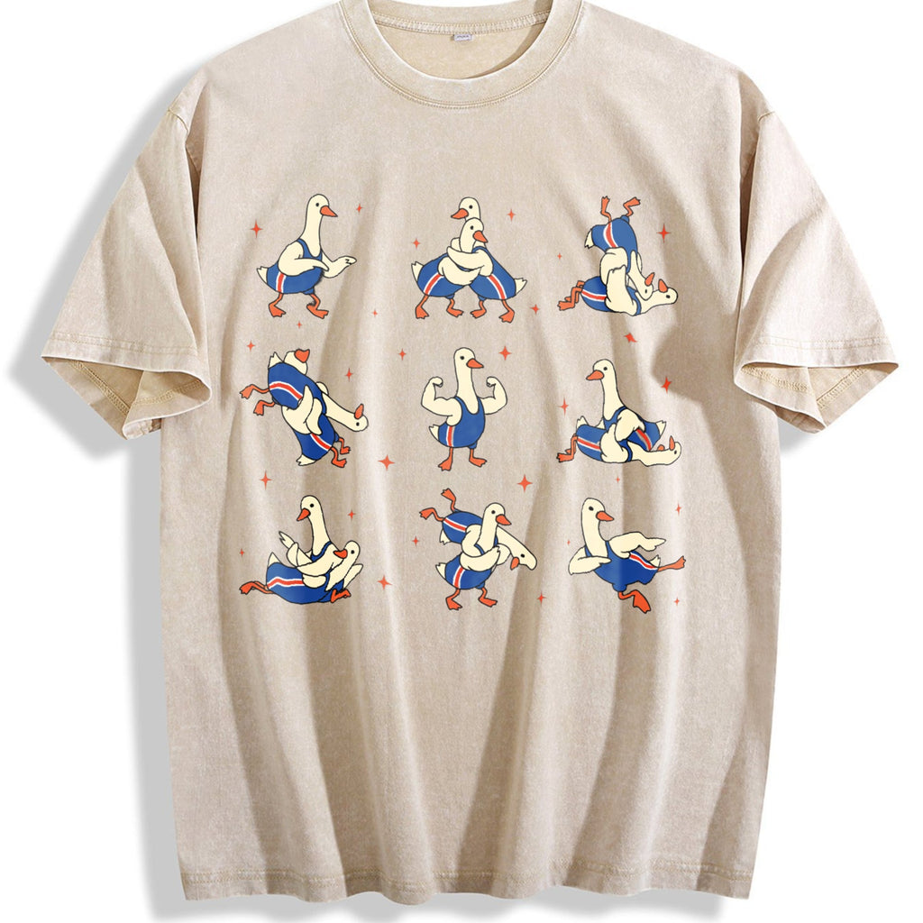 Wrestling Silly Goose Vintage Washed T-Shirt product image 1
