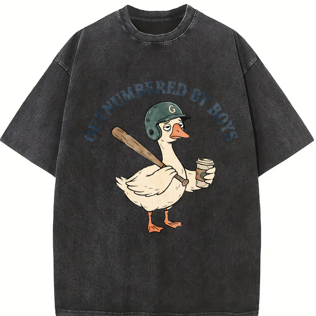 Funny Boy Mom Vintage Washed T-Shirt product image 2