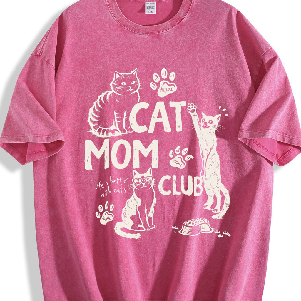 Cat Mom Club Life Is Better With Cats - Boxy - Pet Vintage product image 7