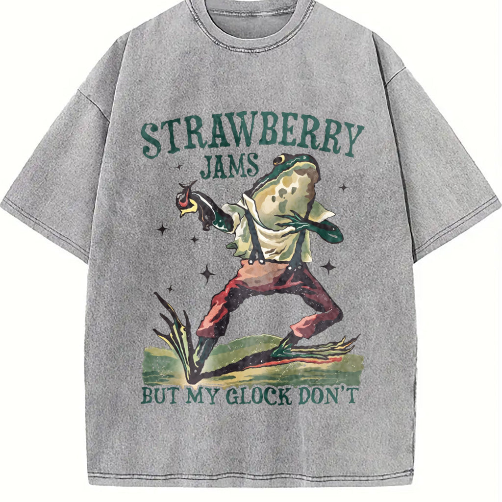 Strawberry Jams But My Don't Vintage Washed T-Shirt product image 4