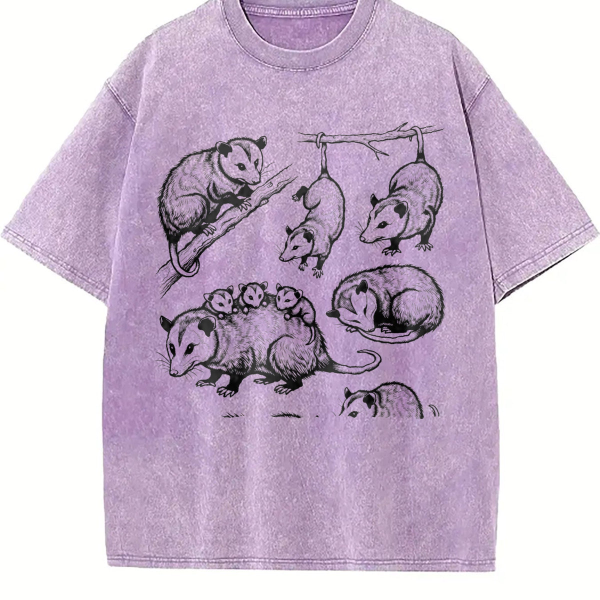 Opossum 90s Tattoo Vintage Washed T-Shirt product image 6