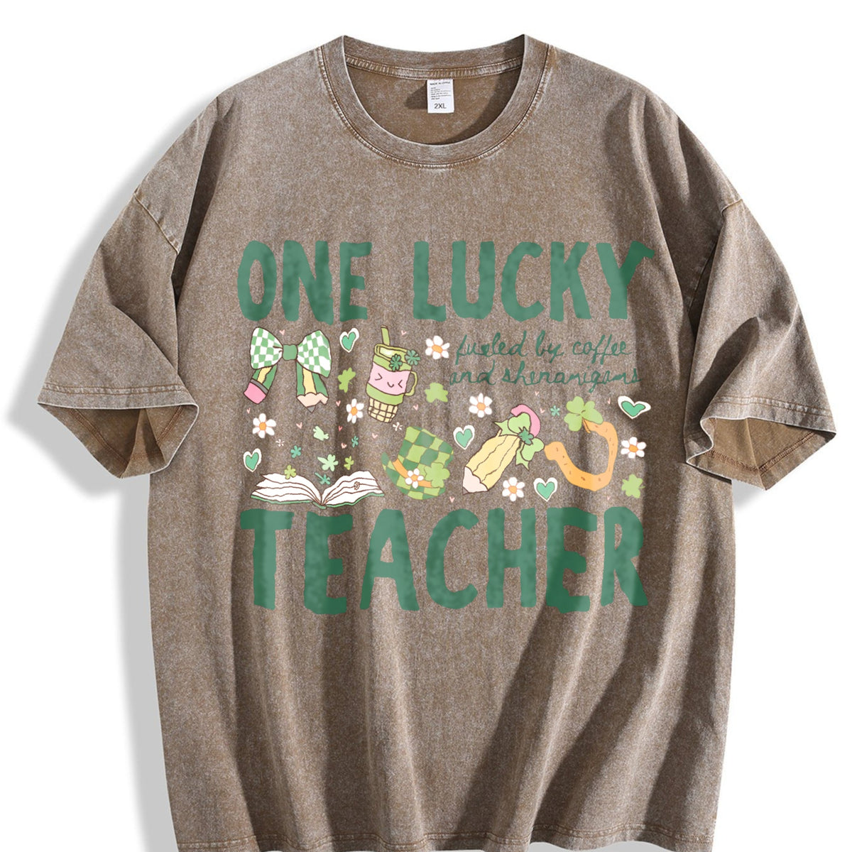 One Lucky Teacher St Patricks : 'fueled By Coffee And product image 3
