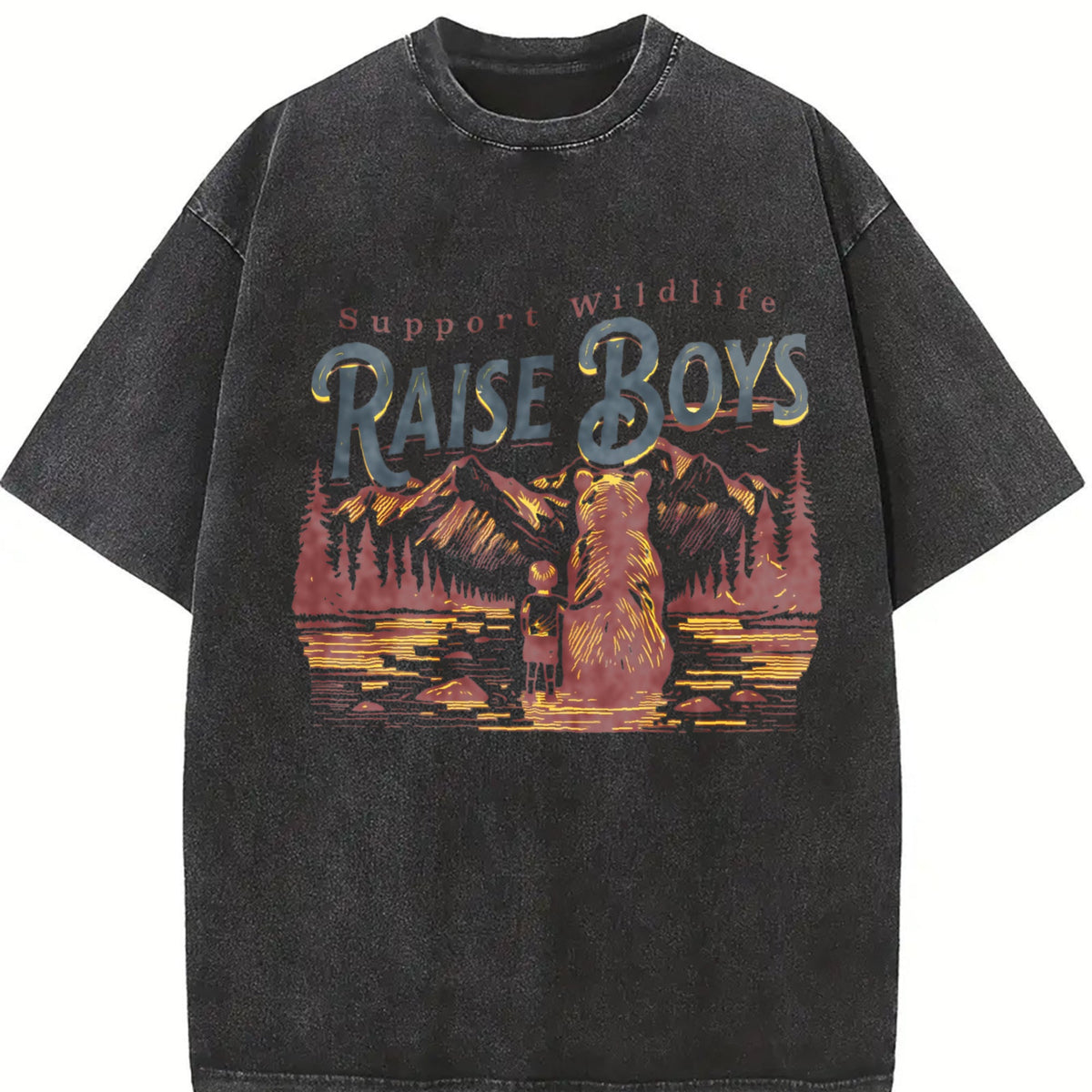 Support Wildlife Raise Boys Vintage Washed T-Shirt product image 2