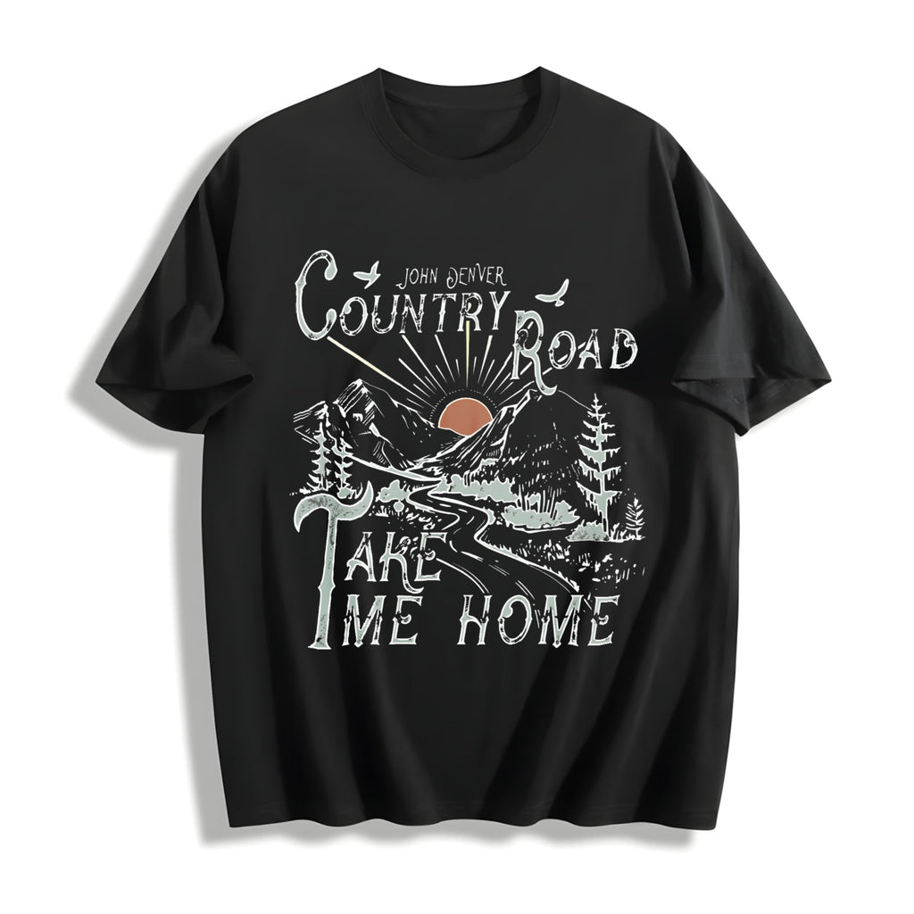 Country Roads Take Me Home Cotton T-Shirt product image 1