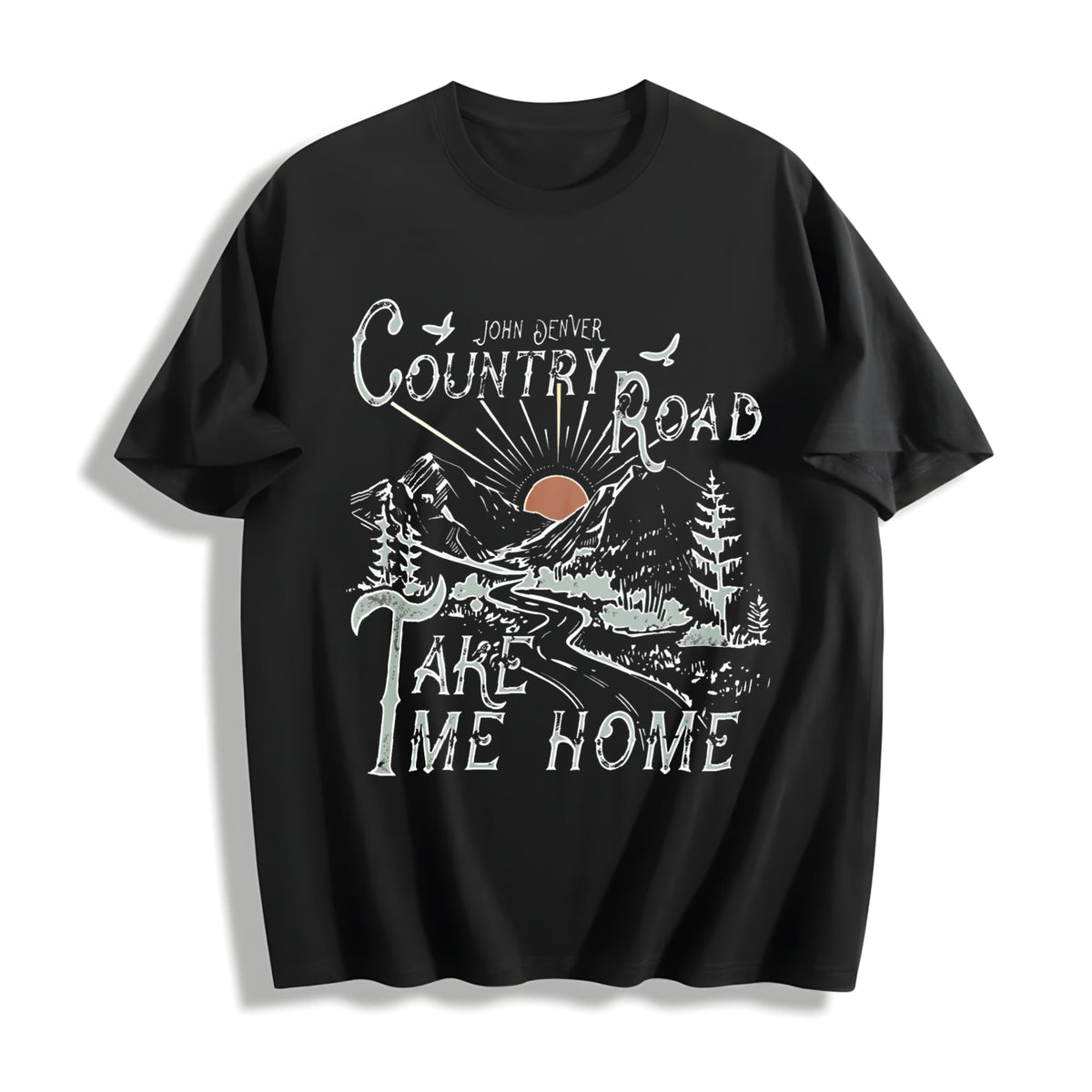 Country Roads Take Me Home Cotton T-Shirt product image 1