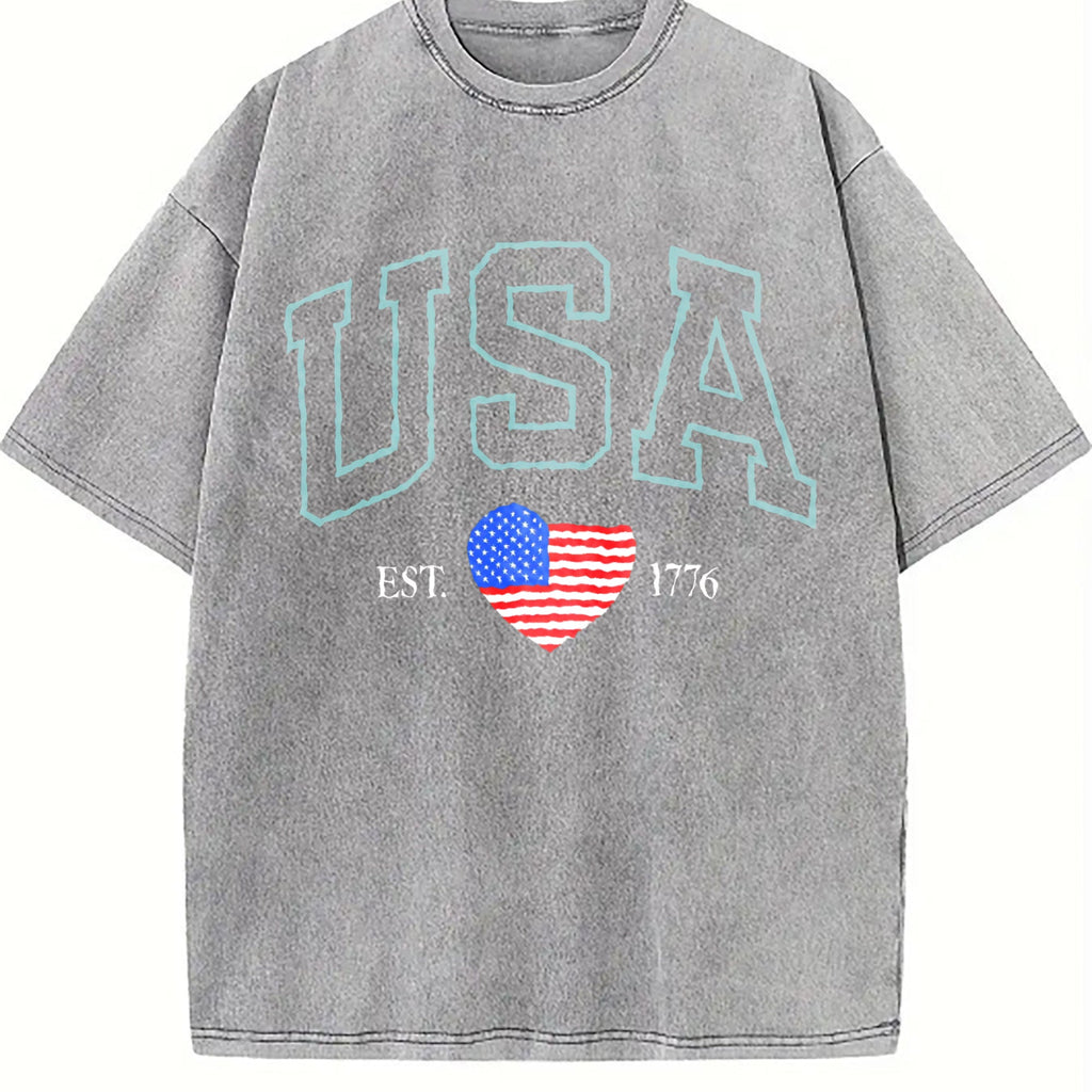 USA Flag Vintage Washed T-Shirt product image 5