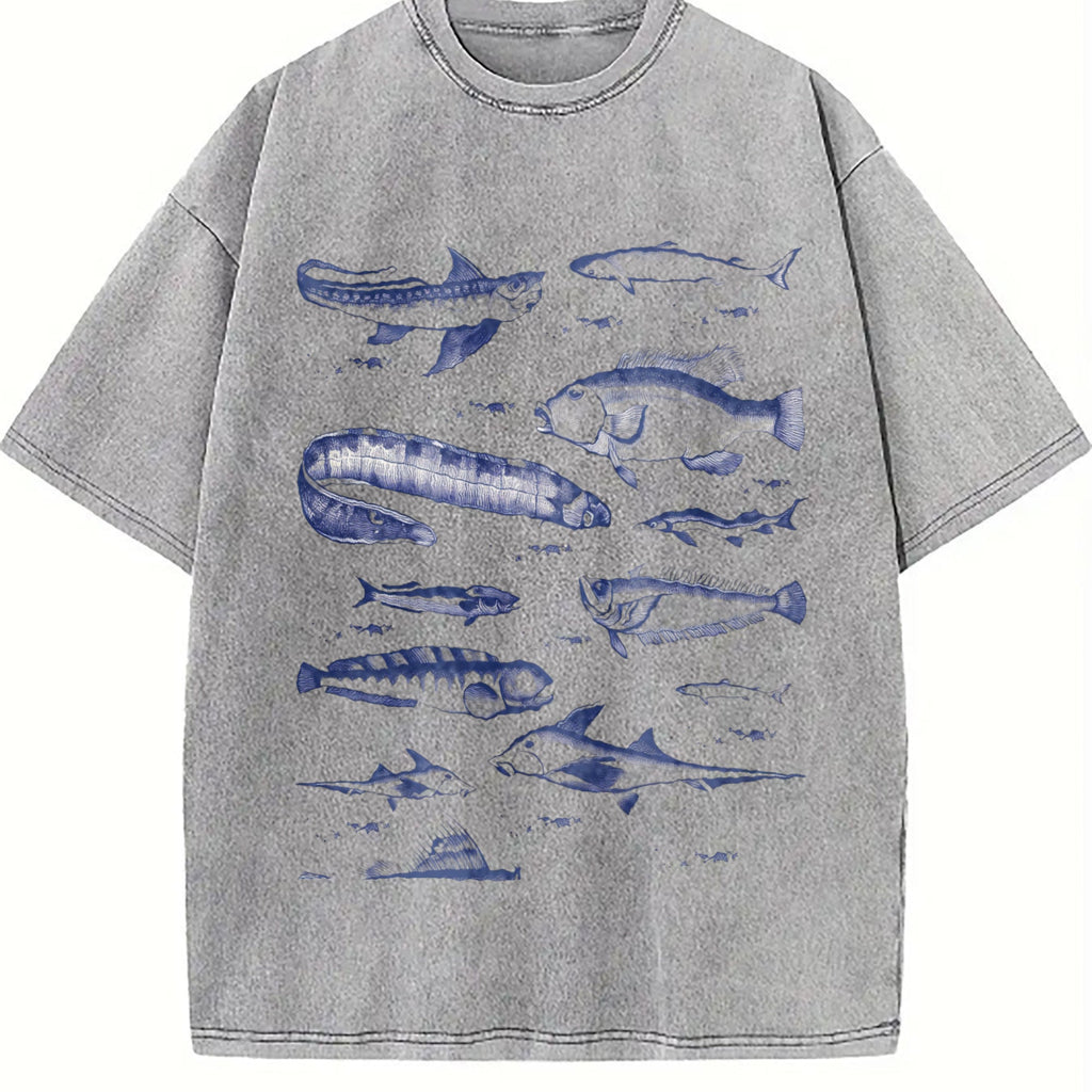 Fish Tattoo Vintage Washed T-Shirt product image 5