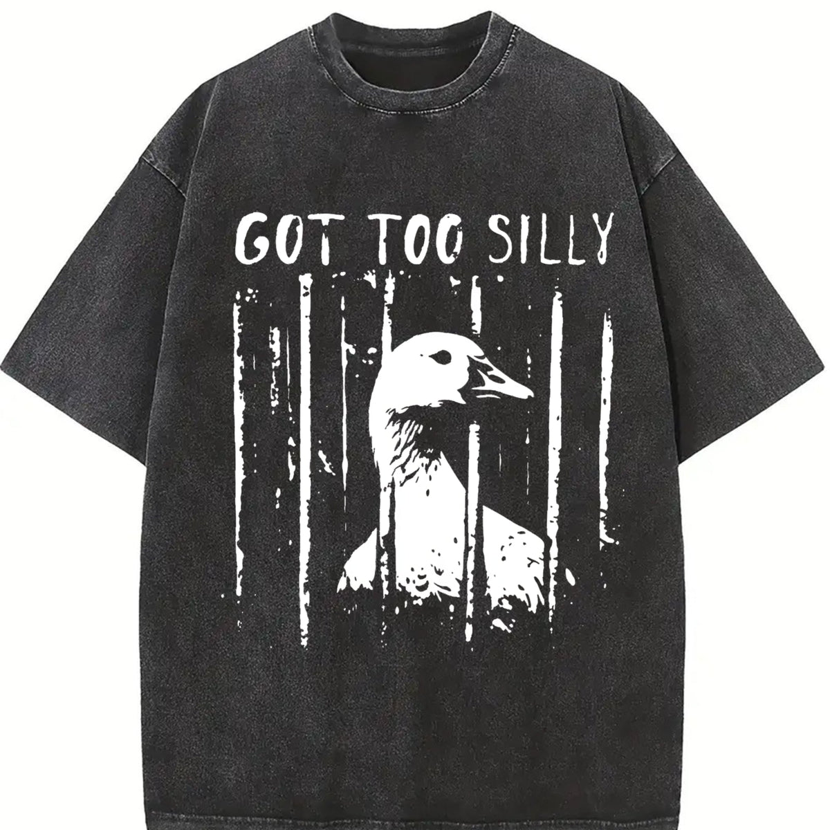 Unhinged Goose Got Too Silly Jail Meme Boxy Dtg Vintage product image 2