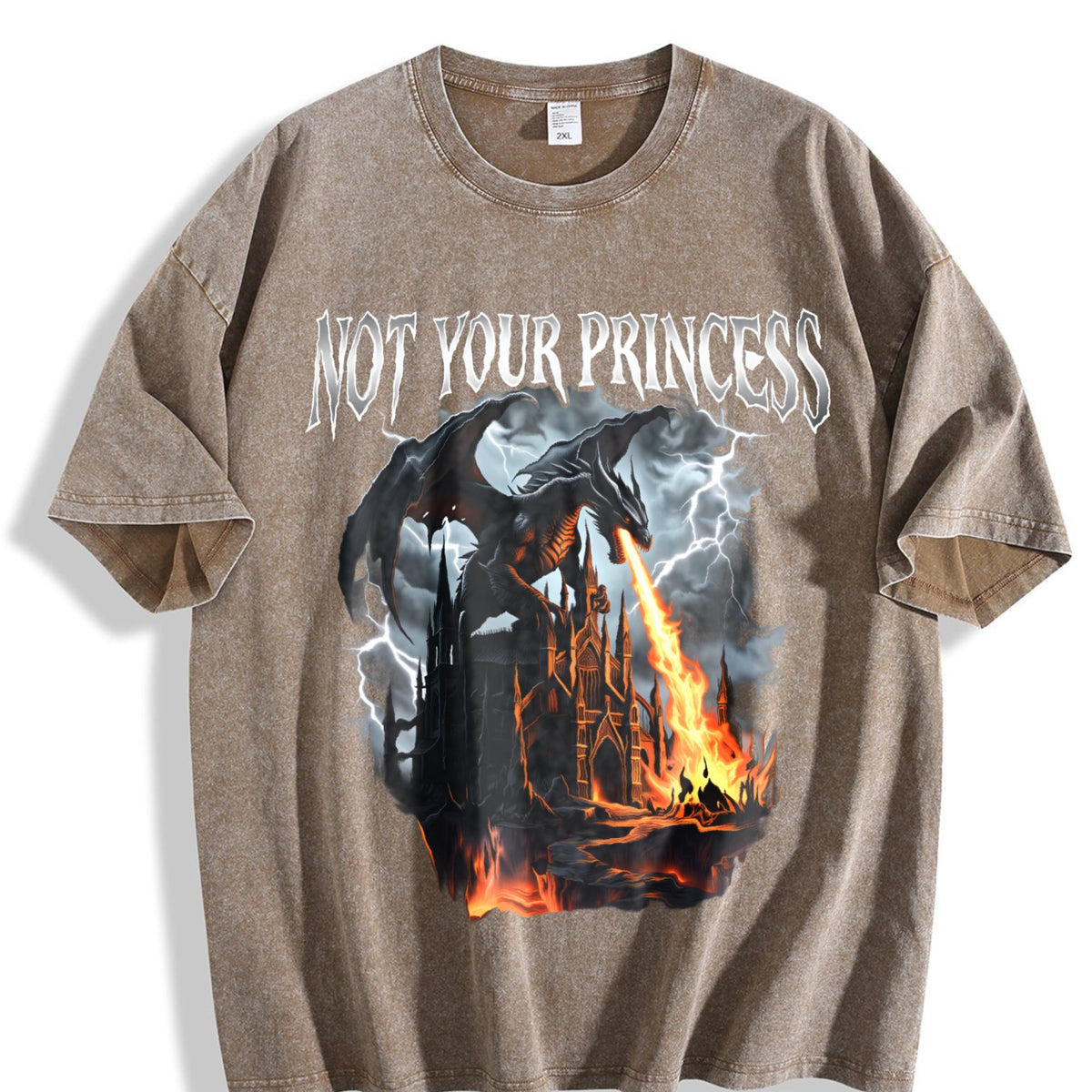 Copy Of Not Your Princess Dragon 90s Vintage Washed T-Shirt product image 3