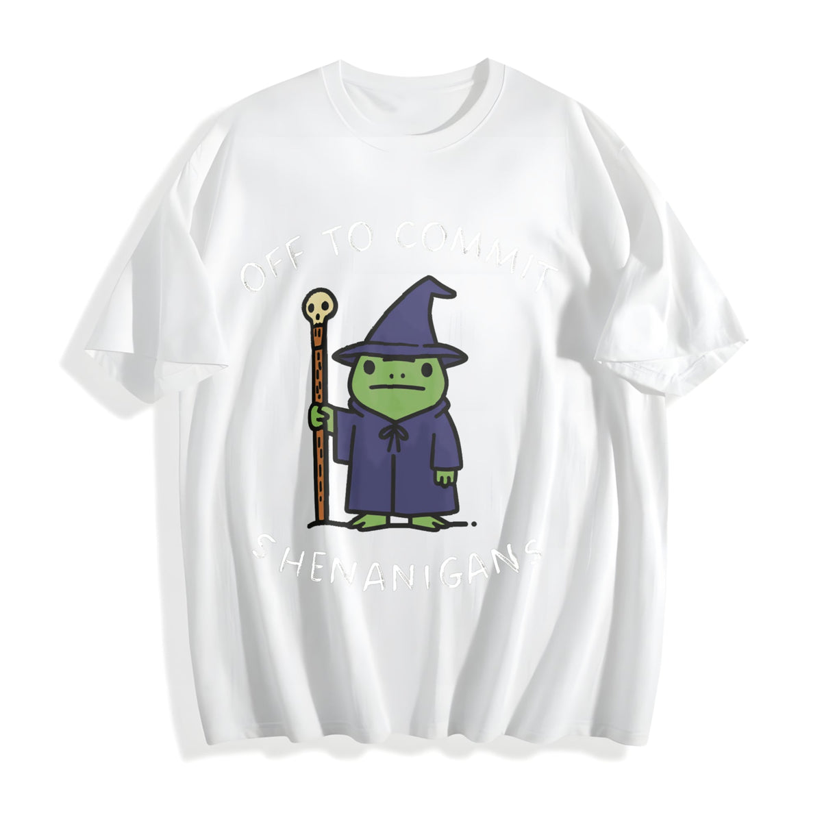 Off To Commit Shenanigans Wizard Frog Funny DND Cotton product image 2