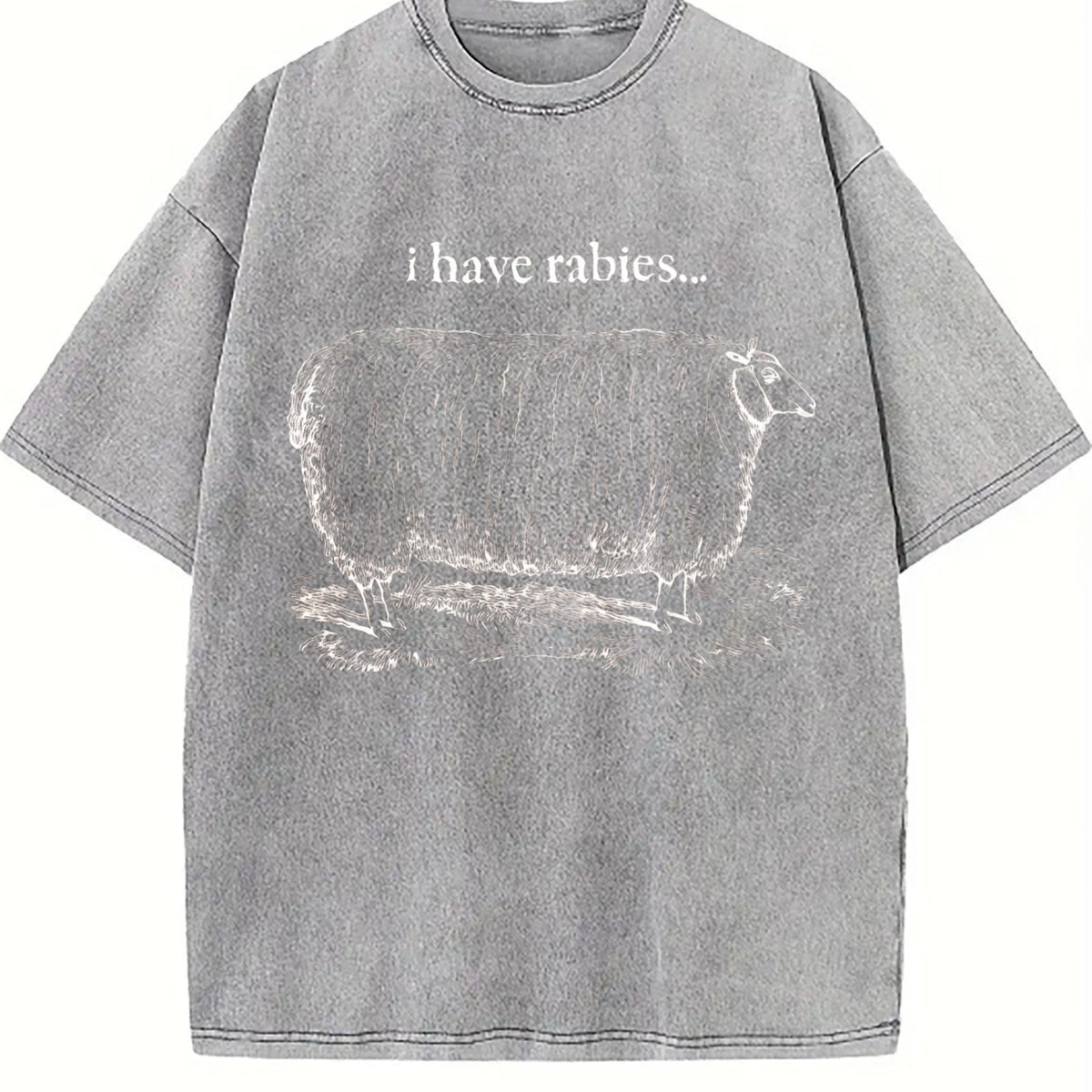 I Have Rabies 90s Vintage Washed T-Shirt product image 5