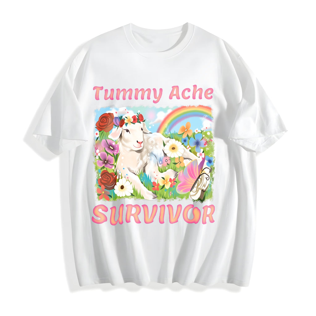 Tummy Ache Survivor Lamb Cotton T-Shirt product image 2