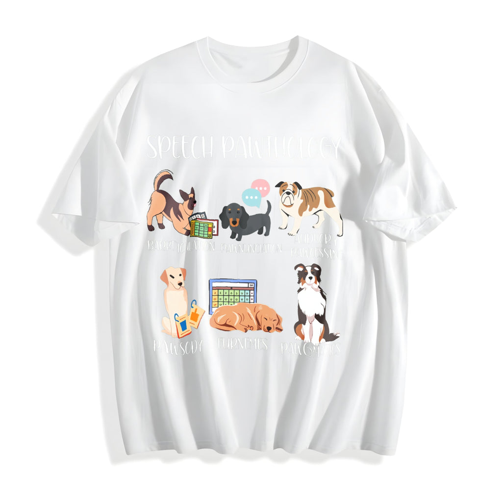 Speech Pathology Funny Dogs Cotton T-Shirt product image 2