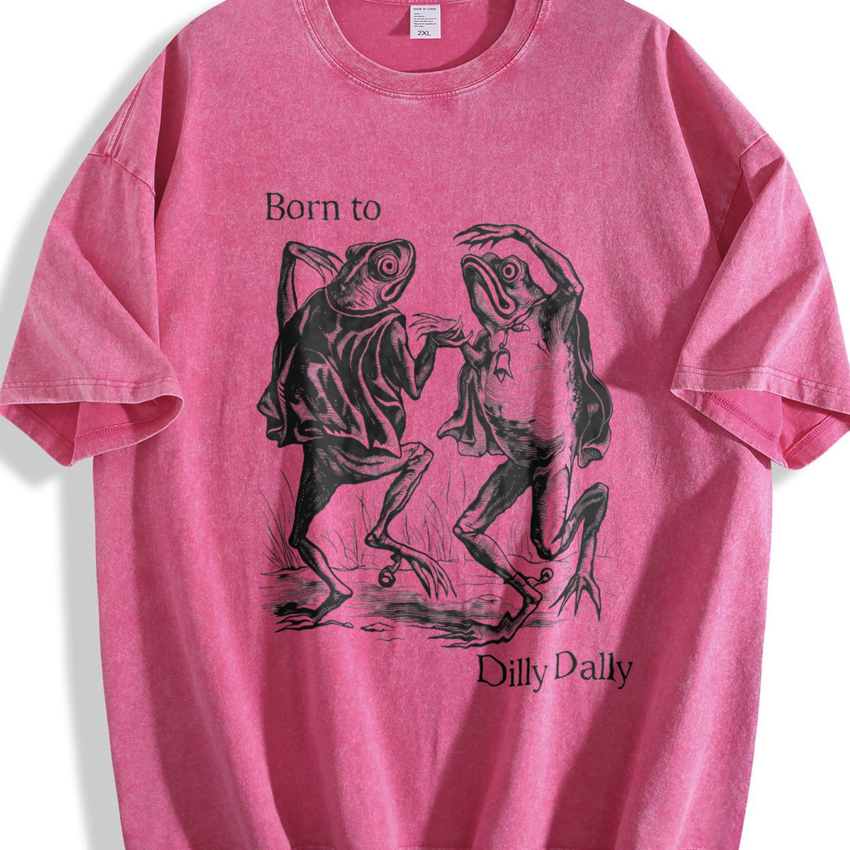 Born To Dilly Dally Frog Vintage Washed T-Shirt product image 7