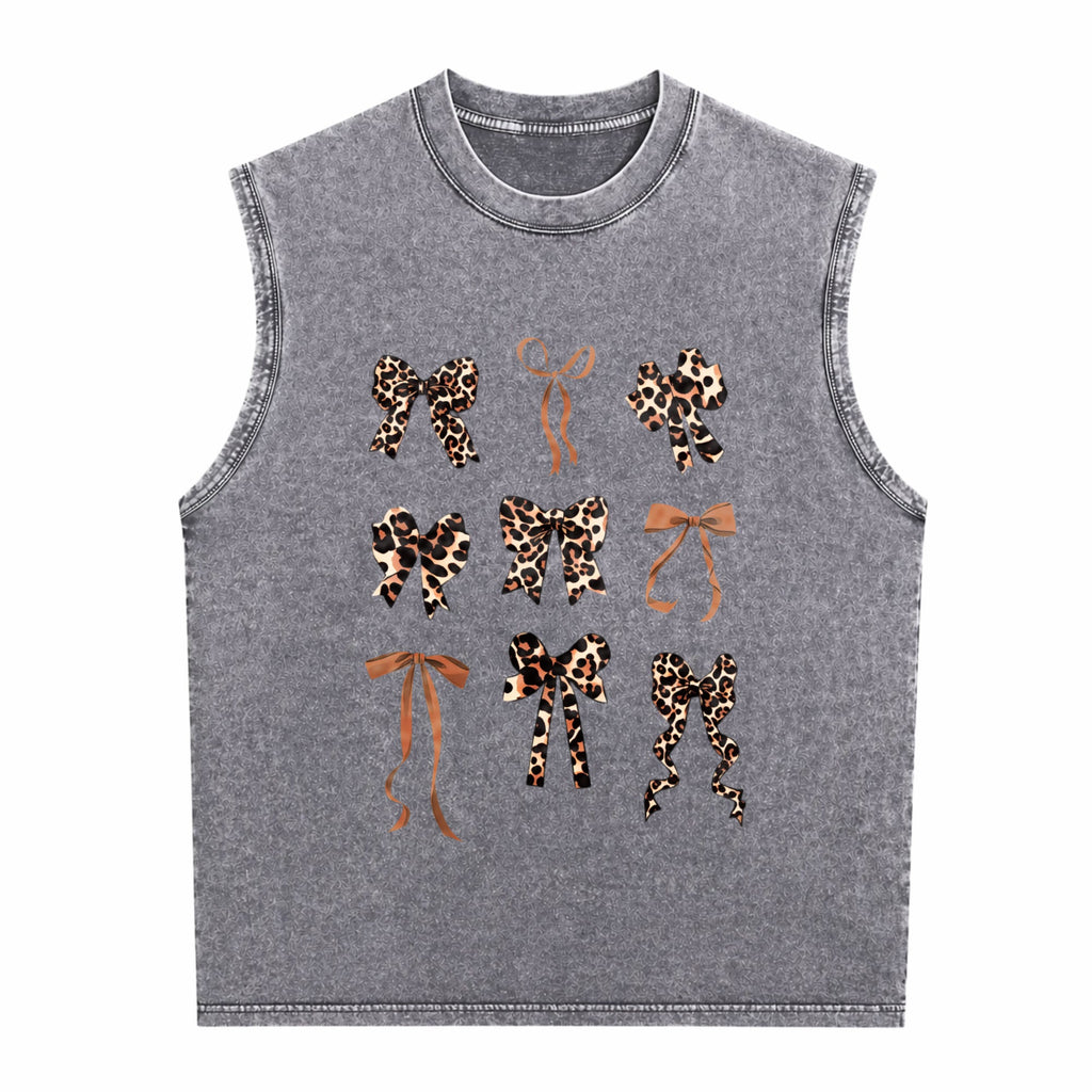 Leopard Material Summer Plus Black Floral Light Floral Men's Washed Tank Top