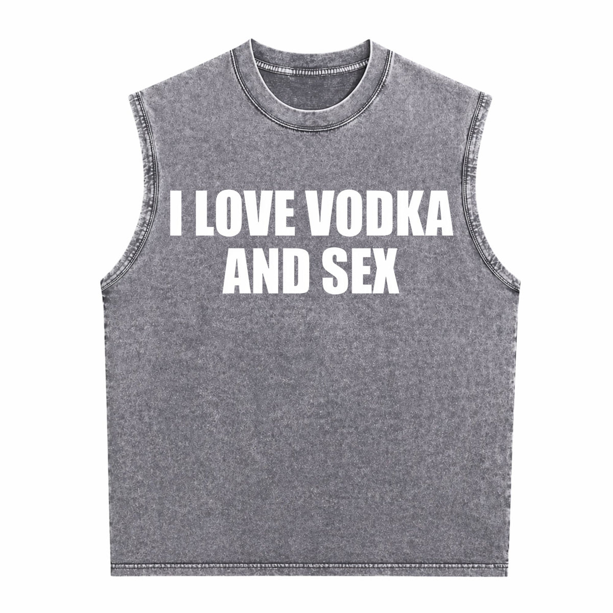 I Love Vodka And Sex Y2K Iconic Funny Meme Club Party Men's Washed Tank Top