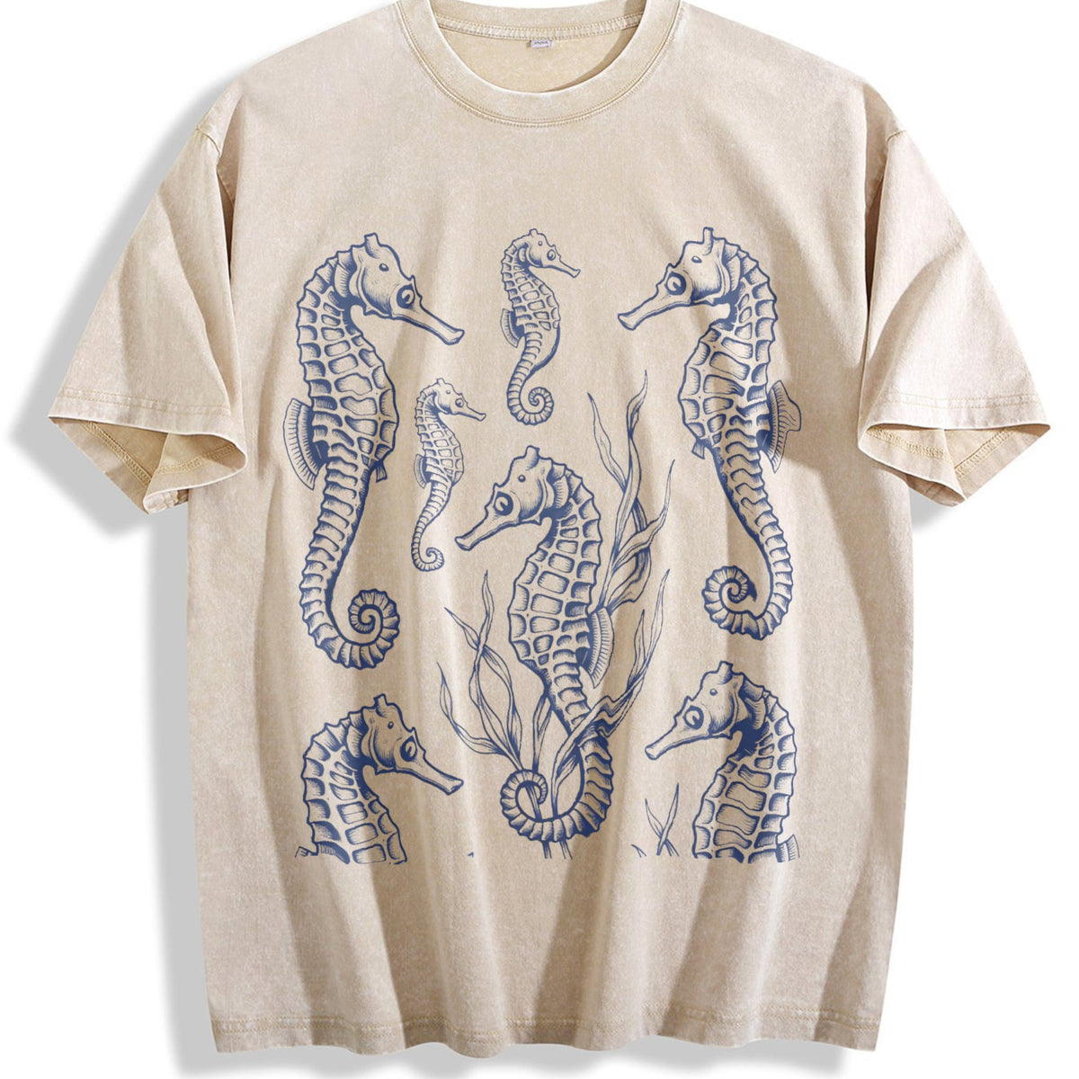 Seahorse 90s Tattoo Vintage Washed T-Shirt product image 1