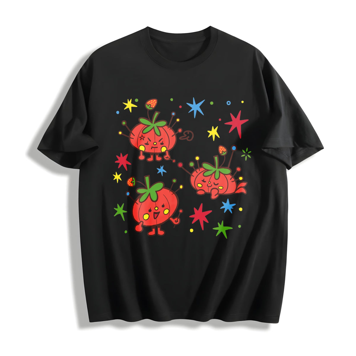 Cute Tomato Party Cotton T-Shirt product image 1