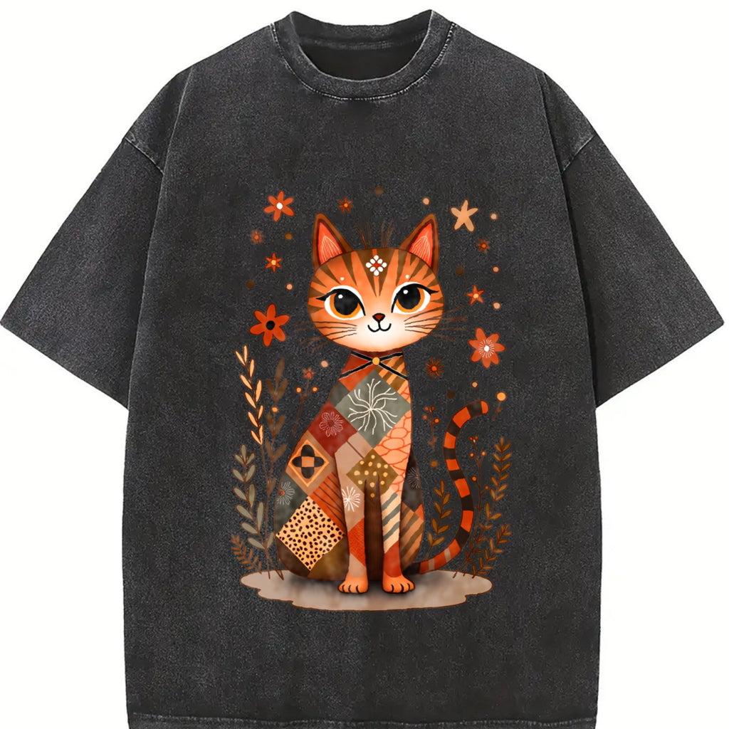 Cat - Stretch Vintage Washed T-Shirt product image 2
