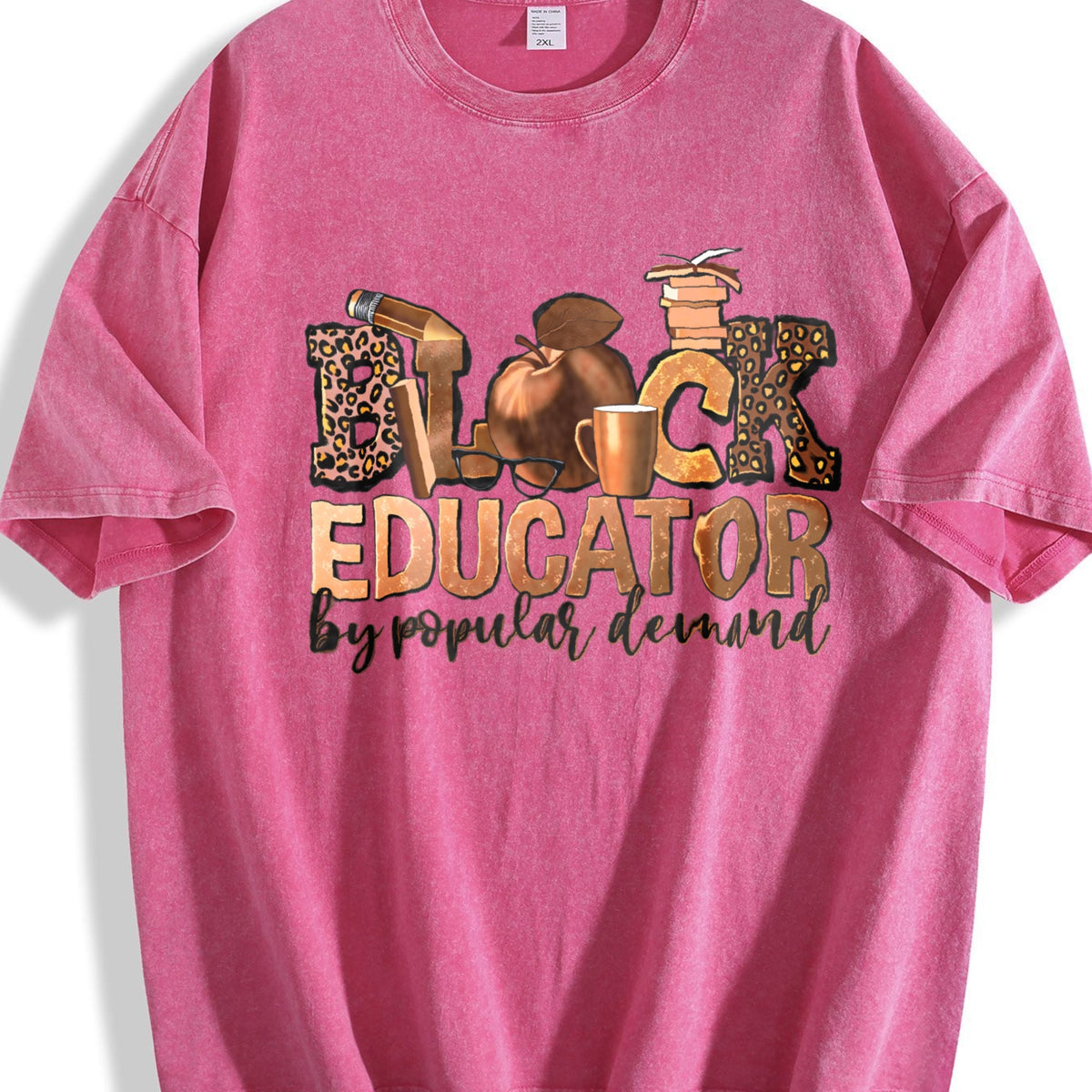 Black Educator Vintage Washed T-Shirt product image 5
