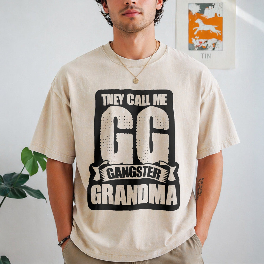 Black They Call Me Gg Gangster Grandma Vintage Washed product image 1