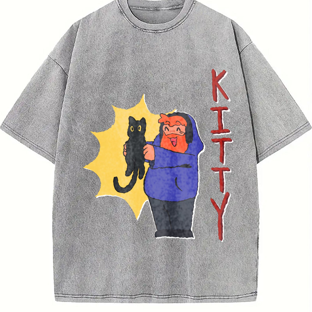 Caseoh Kitty Vintage Washed T-Shirt product image 4