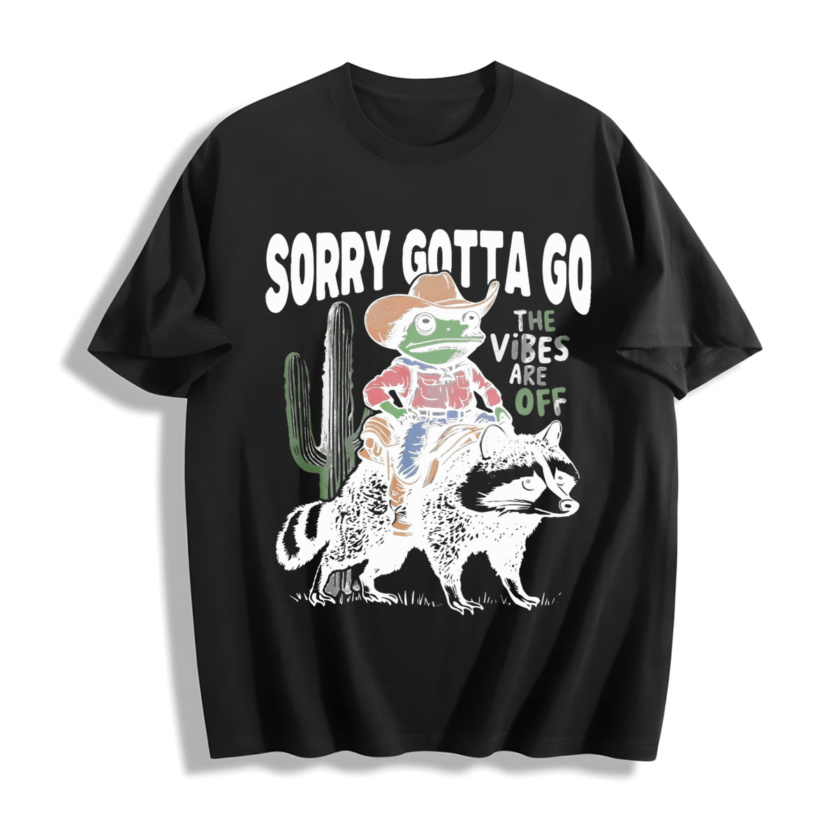 Sorry Gotta Go Frog Cowboy Cotton T-Shirt product image 1