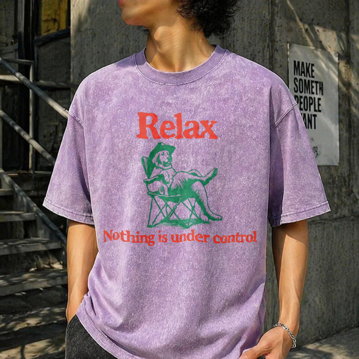 Chill Dog - Relax Nothing Is Under Control Vintage Washed product image 6