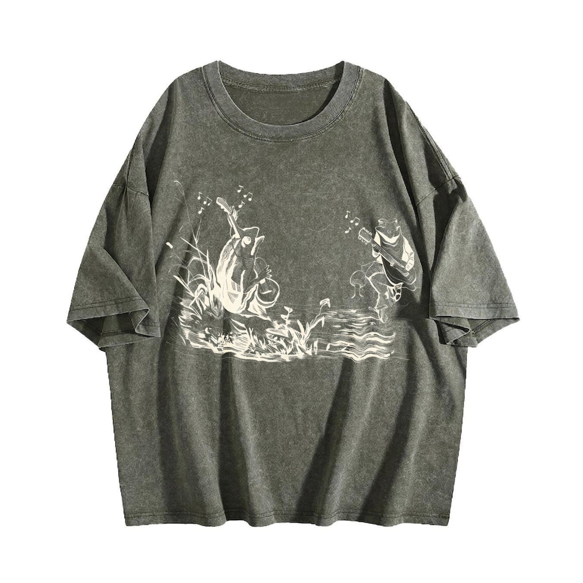 Frog Musicians 90s Vintage Washed T-Shirt product image 4