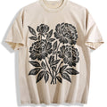 Linocut Flower Vintage Washed T-Shirt product image 1